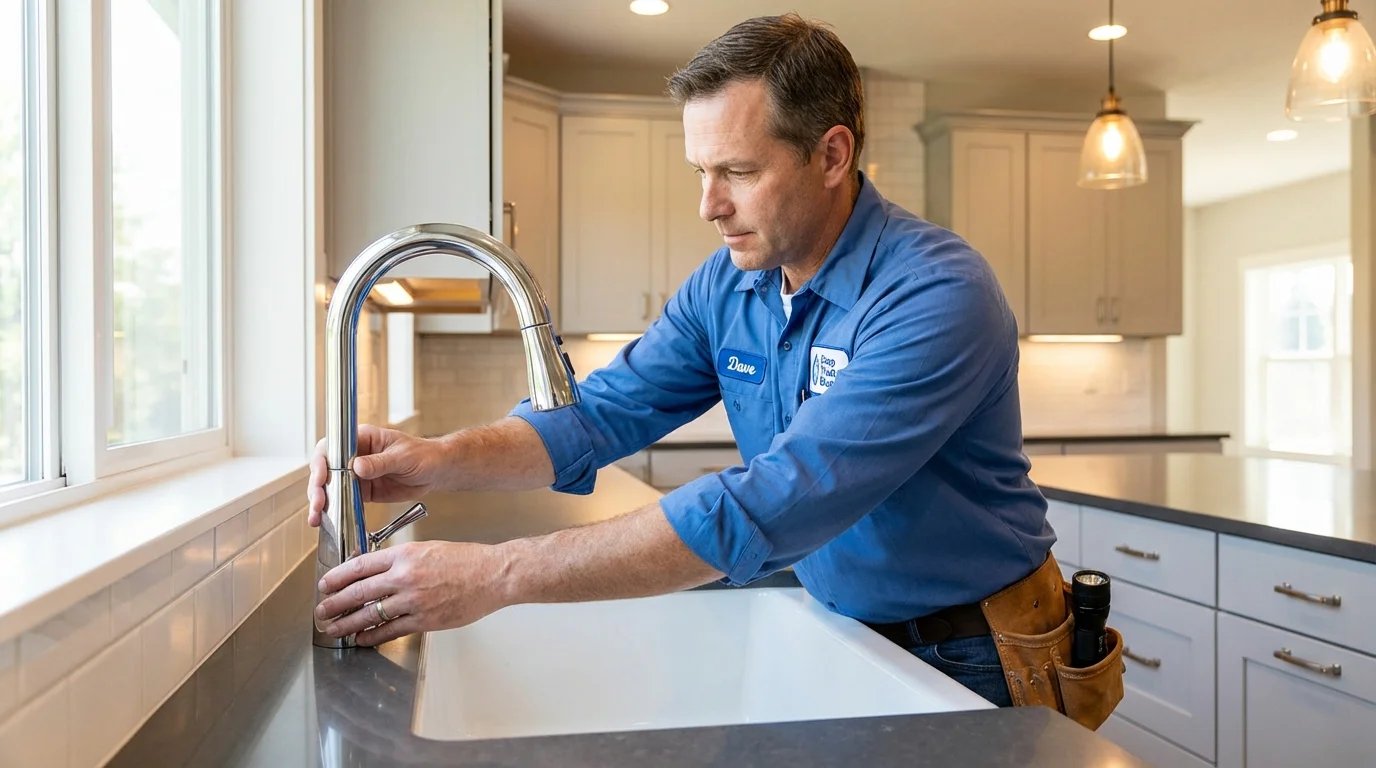 Kitchen faucet installation by Johns Plumbing LLC in Chippewa Falls